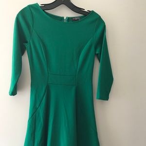 The Limited Fit and Flare Green Dress - Petite